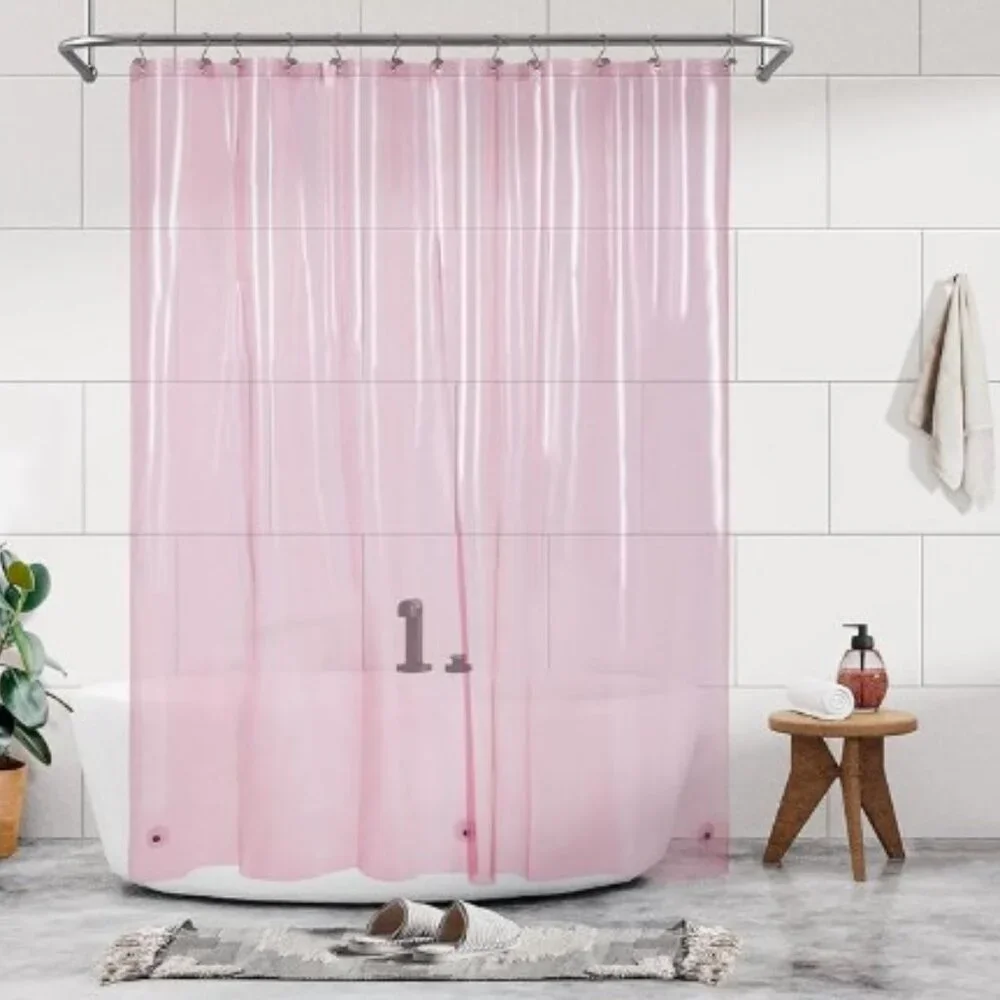 Ombre Marble Shower Curtain Colorful Pink Blush Gold Luxury Abstract Art 72